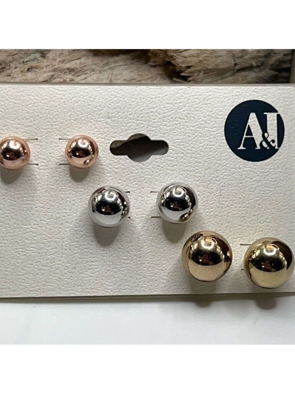 A&I Gold Silver & Rose Gold Earring Set $16 ea or bundle 3/$25